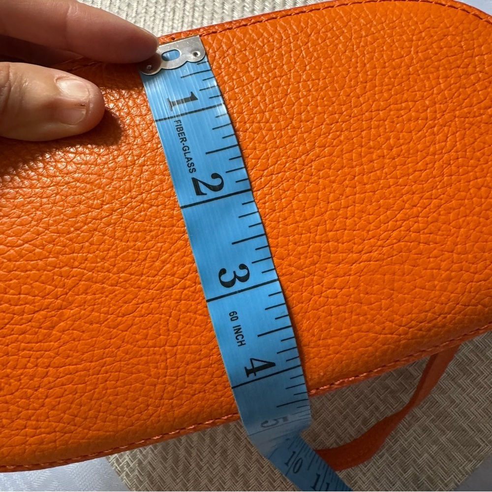 TANO Orange Italian Leather Crossbody Bag - Picture 13 of 15